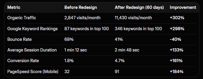 Before & After Website Redesign Results image
